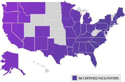 Map of where IM has Certified Facilitators