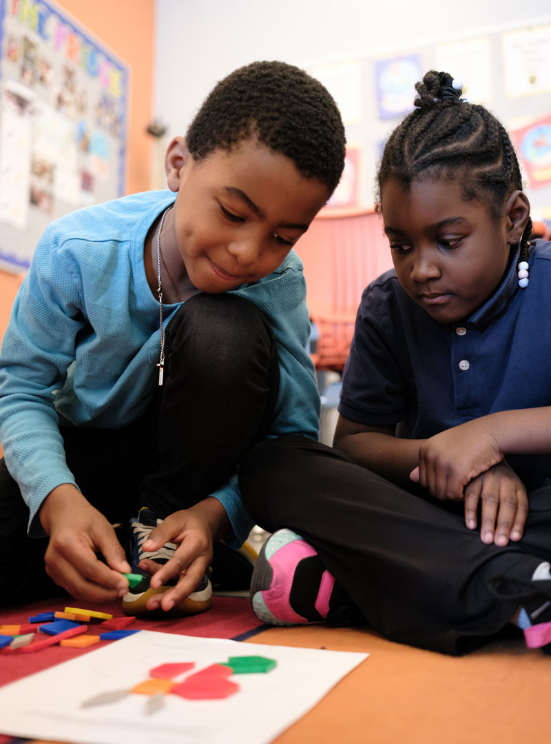 2 students doing math